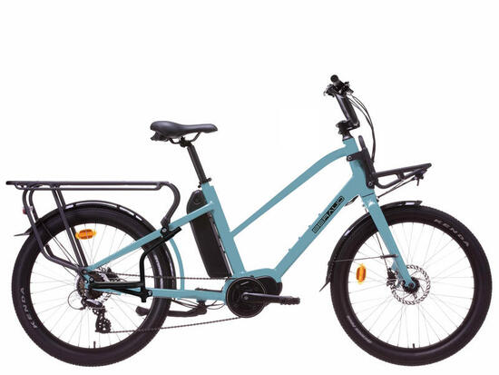 Villette Beraud, Longtail, Mittelmotor, E-Bike, 7sp, 13Ah, blau