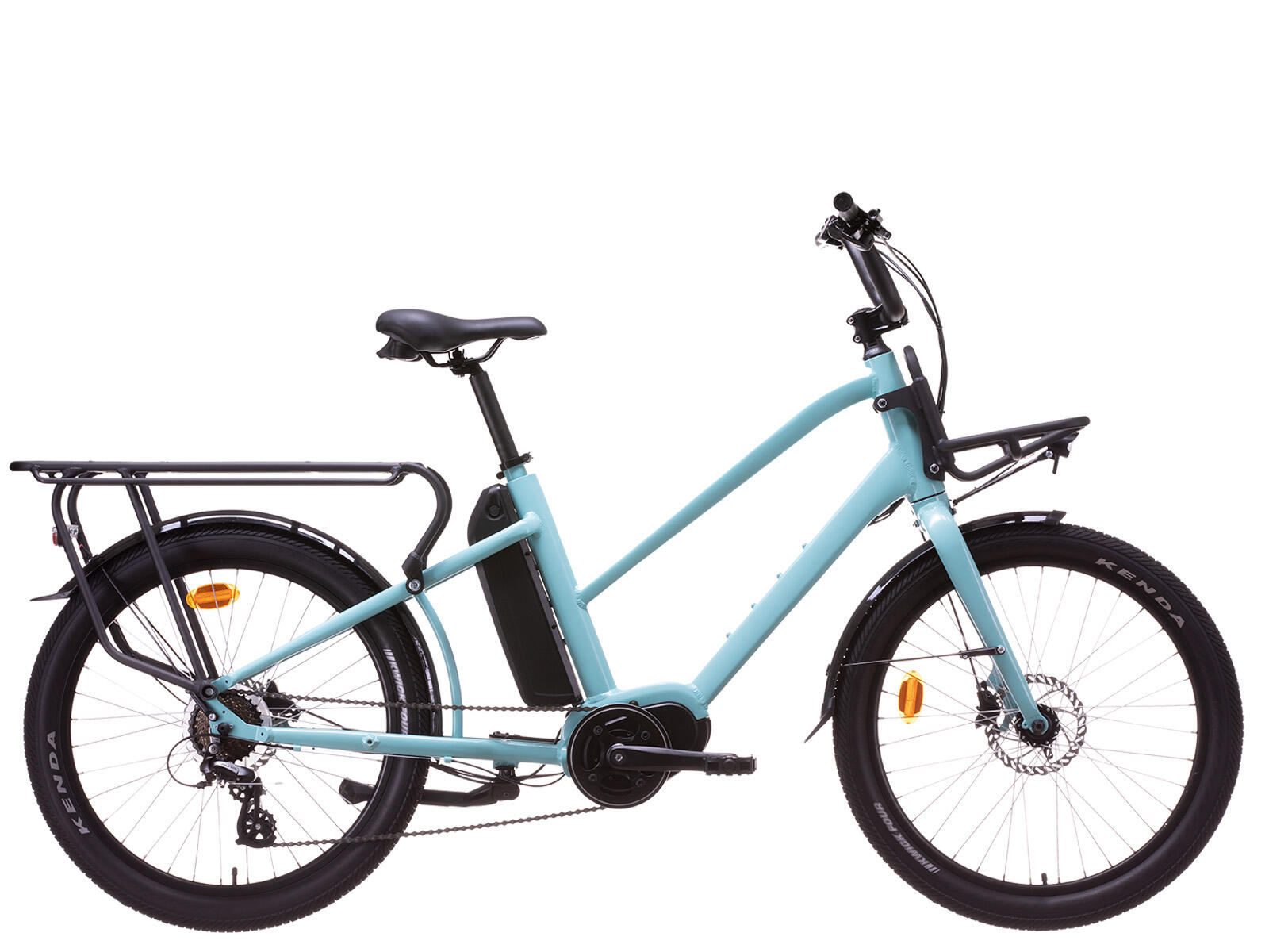 Villette Beraud longtail, midmotor cargo e-bike 13Ah 7sp 24 inch blauw 3/5