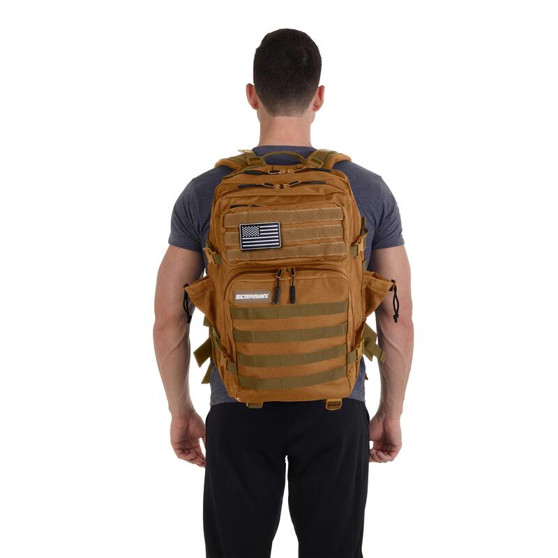 Mochila tática militar ELITRAINX V1 CÁQUI 45L -Desporto e viagens