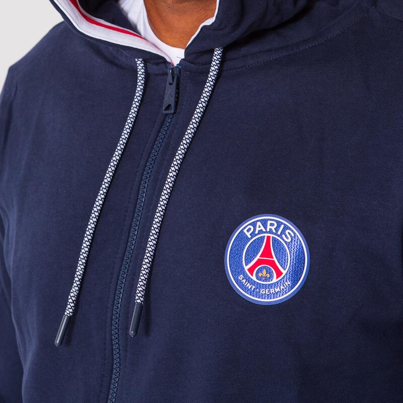 Sweat capuche zippé PSG homme