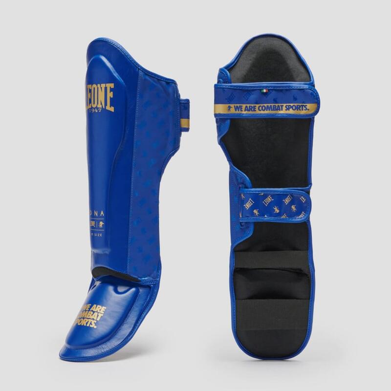 Espinilleras Kick Boxing Muay Thai Adulto Leone 1947 DNA azul