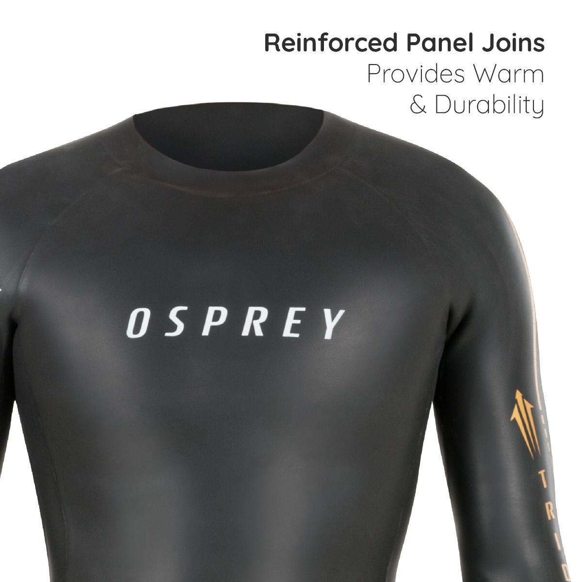 Osprey Mens Trident Tri-Suit 4mm Wetsuit | Triathlon Wetsuit, Black 7/7