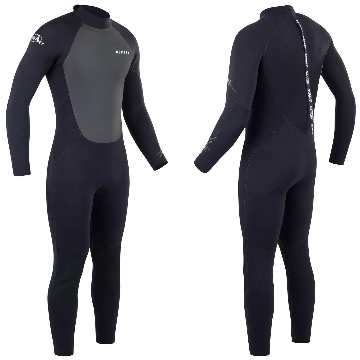 Osprey Mens Zero 6mm Full Length Wetsuit Black 1/7