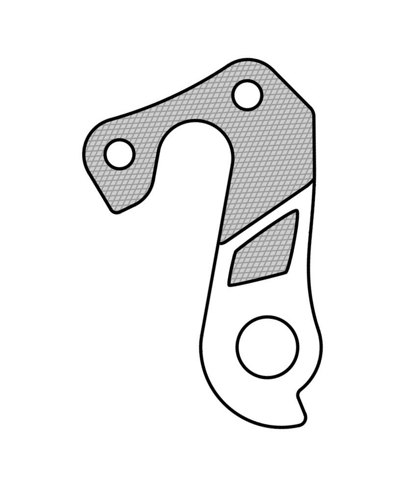 Union Derailleurpad GH-162 voor Lapierre en Koga met schroefset 3/4