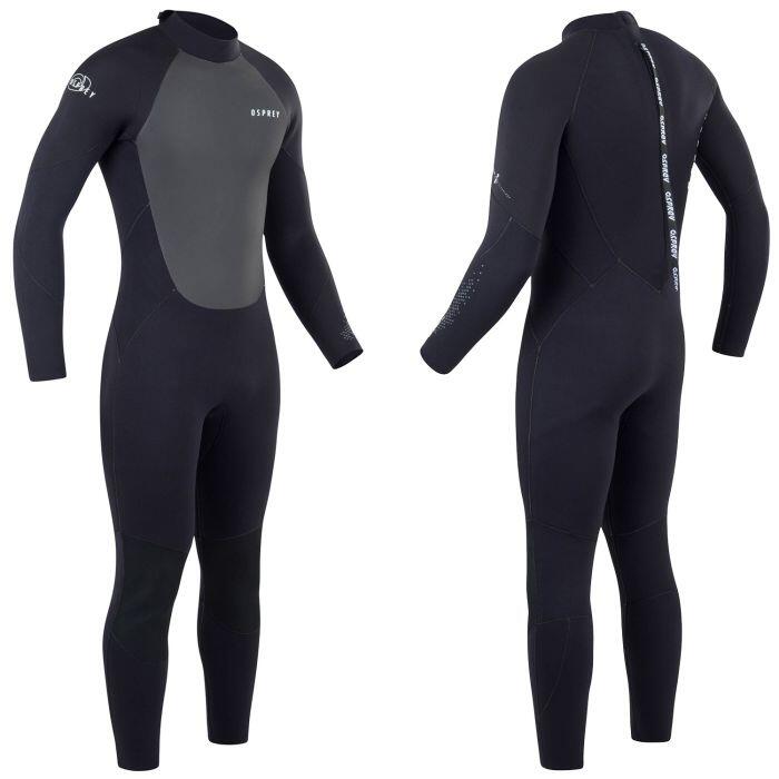 OSPREY ACTION SPORTS Osprey Mens Zero 6mm Full Length Wetsuit Black