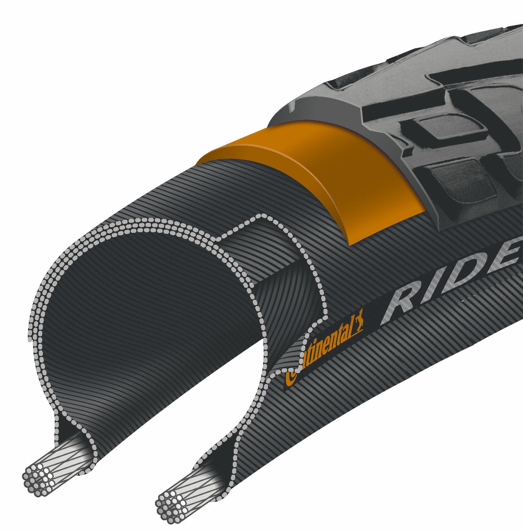 RIDE Tour Tyre-Wire Bead Urban Black/Black 24X1.75" Puncture Protection 3/5