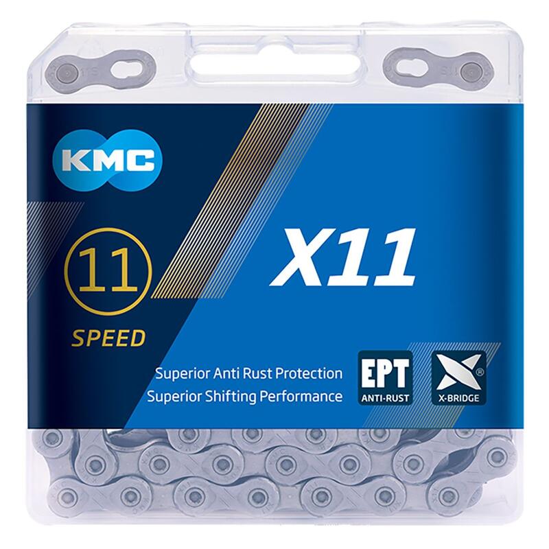 Cadena X11 EPT 11 velocidades, 118 eslabones - plata/gris