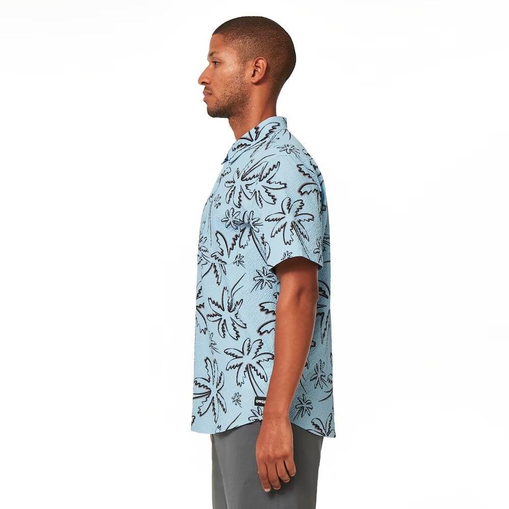 Oakley Surf Deco Palms Rc Shirt THREE LINES PALMS LT BLUE 3/6