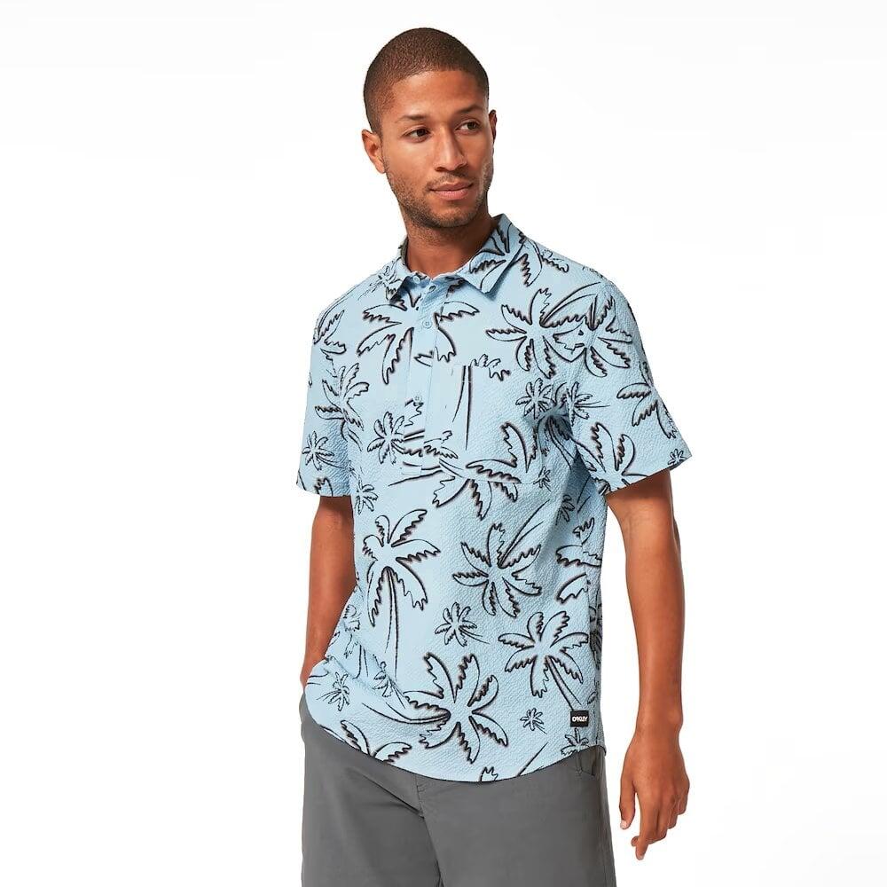 Oakley Surf Deco Palms Rc Shirt THREE LINES PALMS LT BLUE 1/6