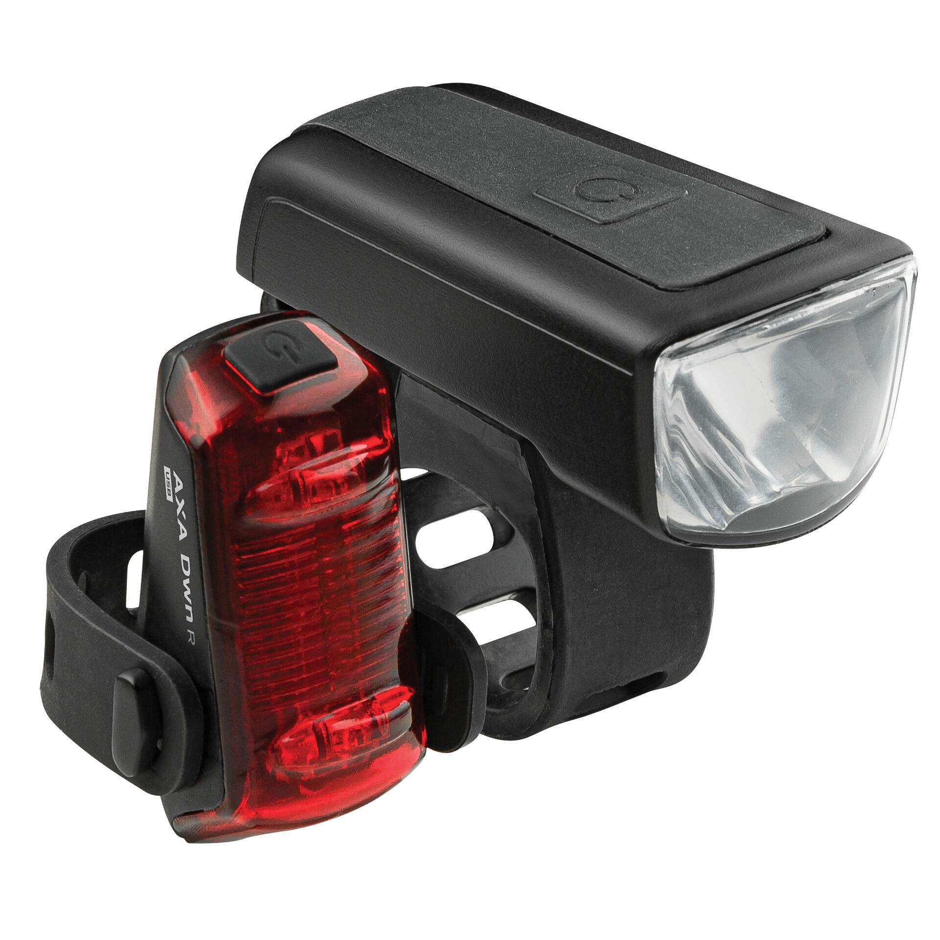 Set de iluminación AXA DWN 50 Lux - Recargable por USB-C para bicicletas 1/6