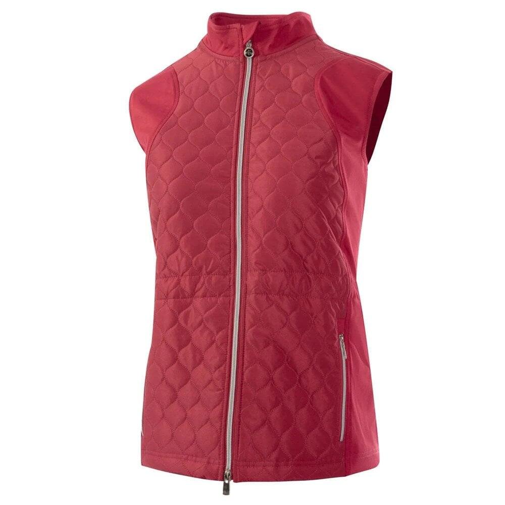 Island Green Ladies Padded Gilet - Pink/Grey 1/3