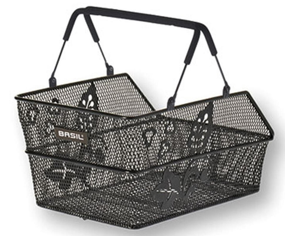Kosz Rowerowy Cento S Flower Multi 36 X 26 X 18 Cm - Czarny