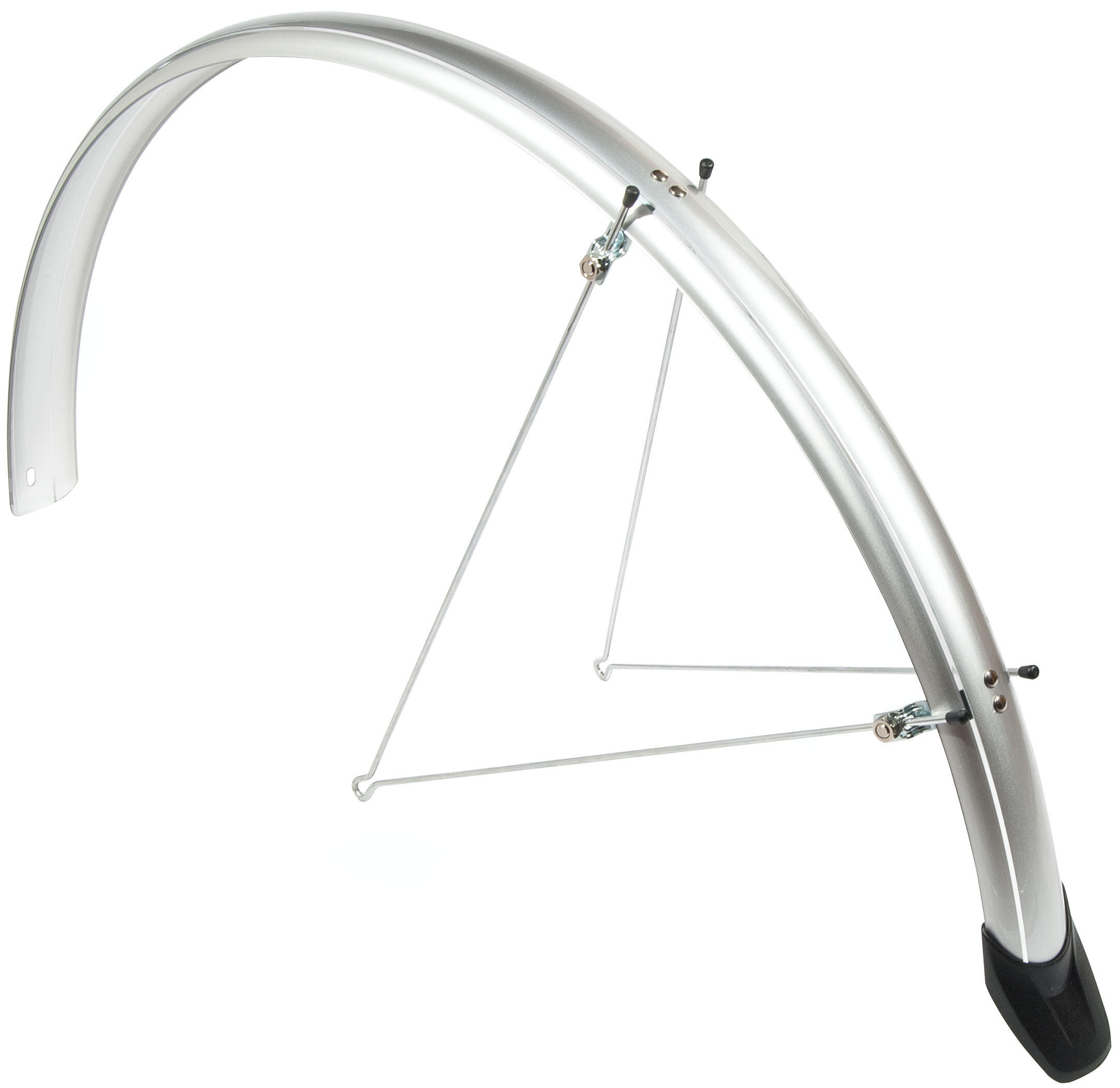 Elegante Spatbordset Eurofender voor 28 inch Fietsen - Zilver 2/4