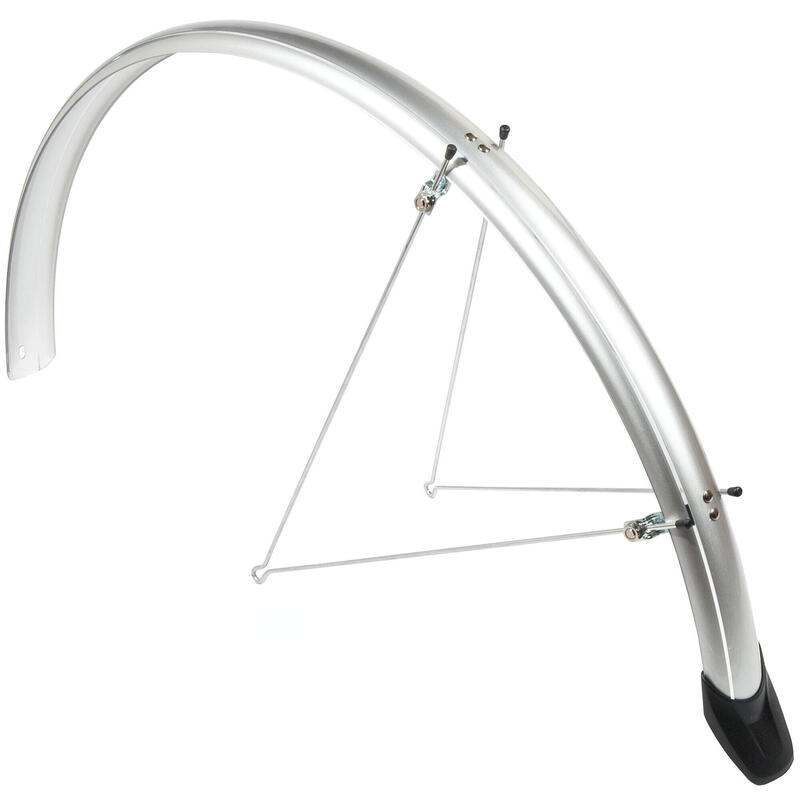 Jeu de garde-boue Eurofender Elegance 28" x 46 mm - argent