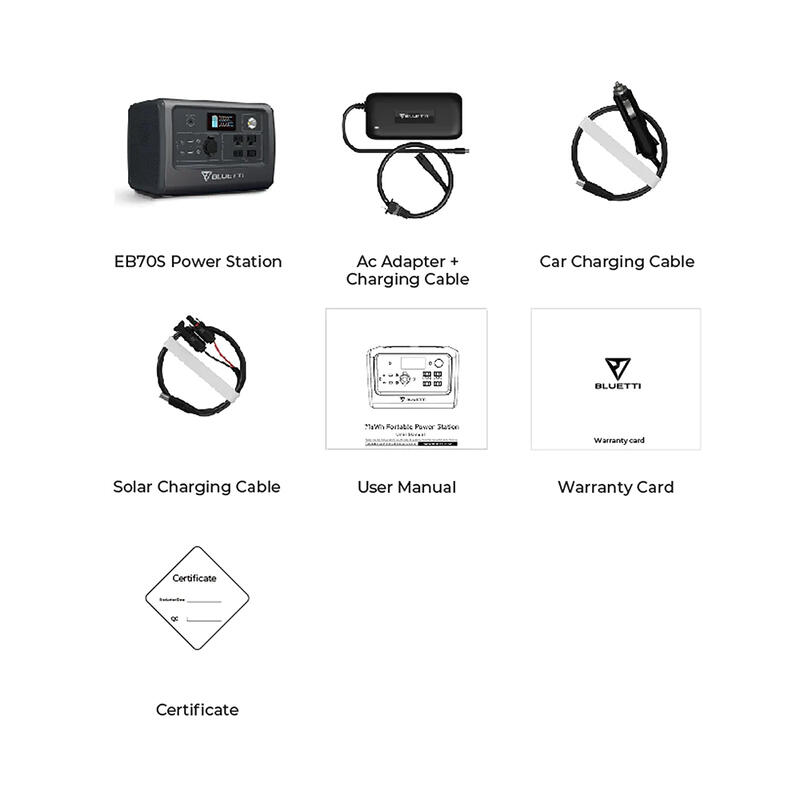 Central Eléctrica Portátil BLUETTI EB70 1000W/716 Wh batería portatil de acampar