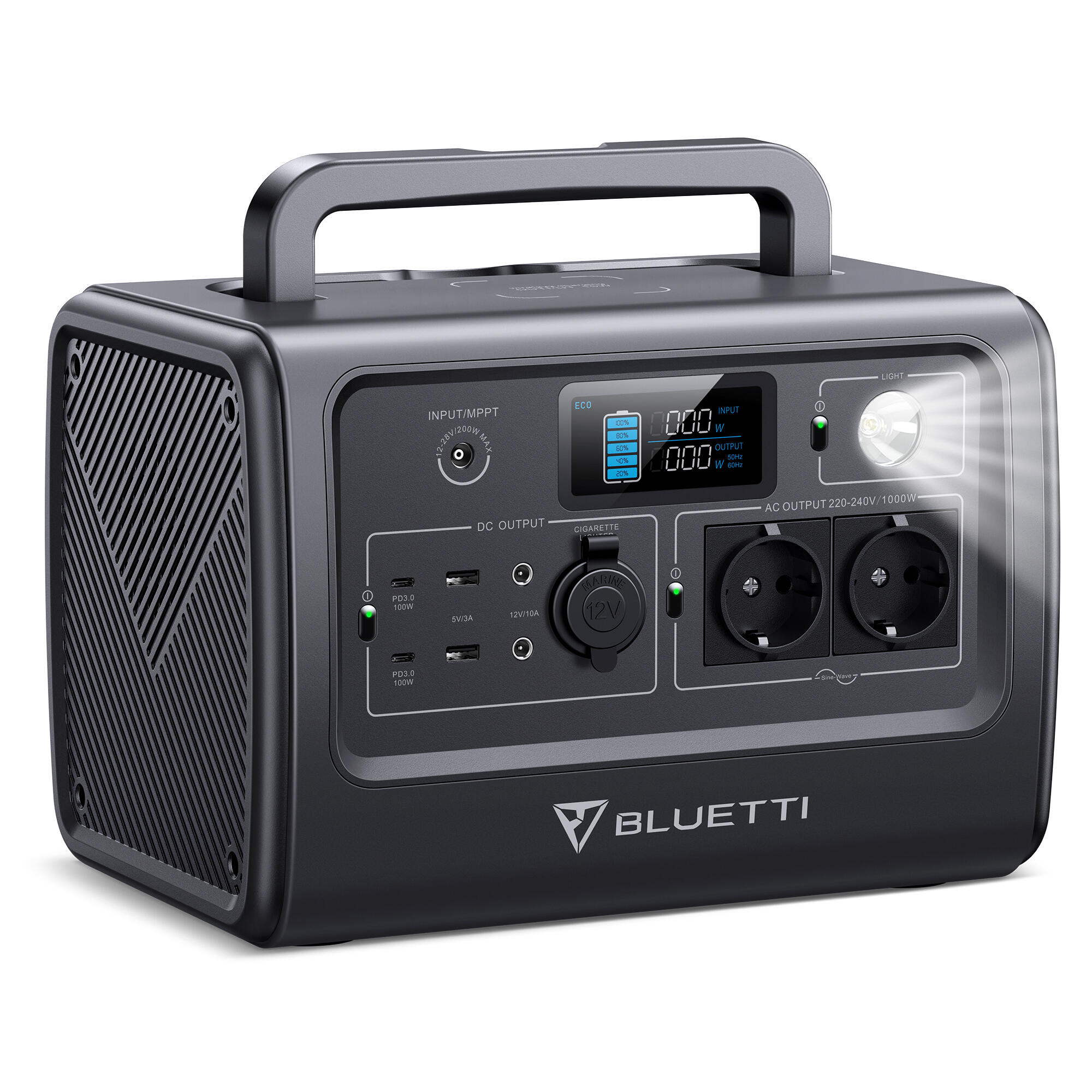 BLUETTI BLUETTI Draagbare powerstation EB70 716Wh 1000W voor reizen, camping