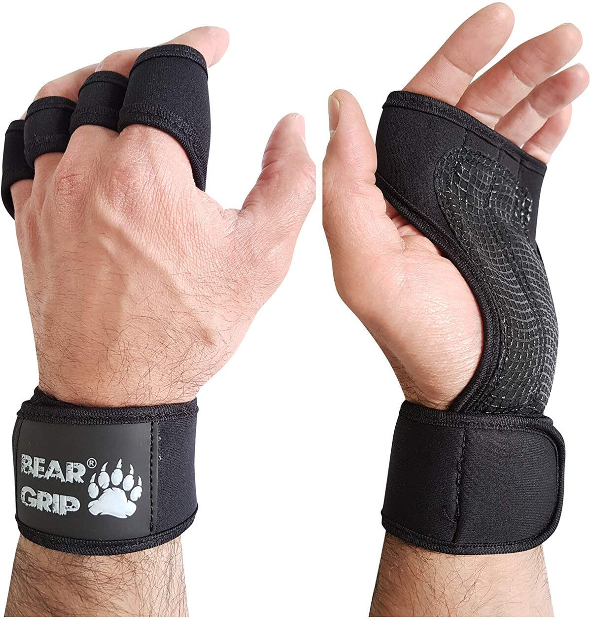 BEAR GRIP - Open Workout Gloves for Weight Lifting 1/6