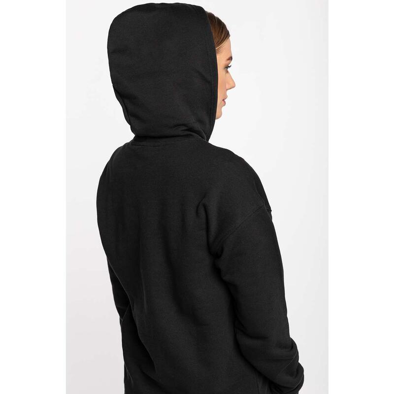 Női kapucnis pulóver, adidas Trefoil Hoodie, fekete