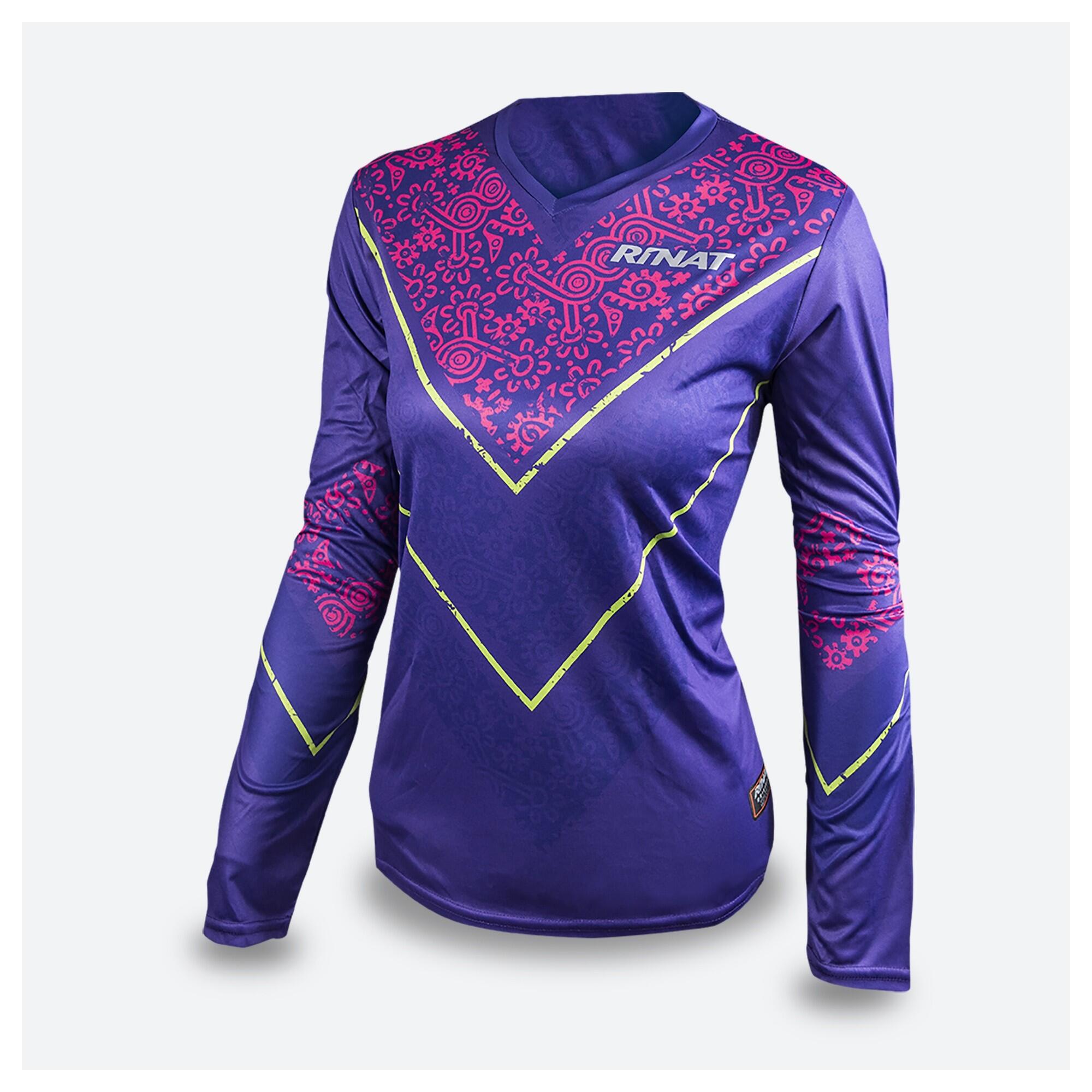Camisa de guarda-redes etnik mulher crianças roxo/fucsia