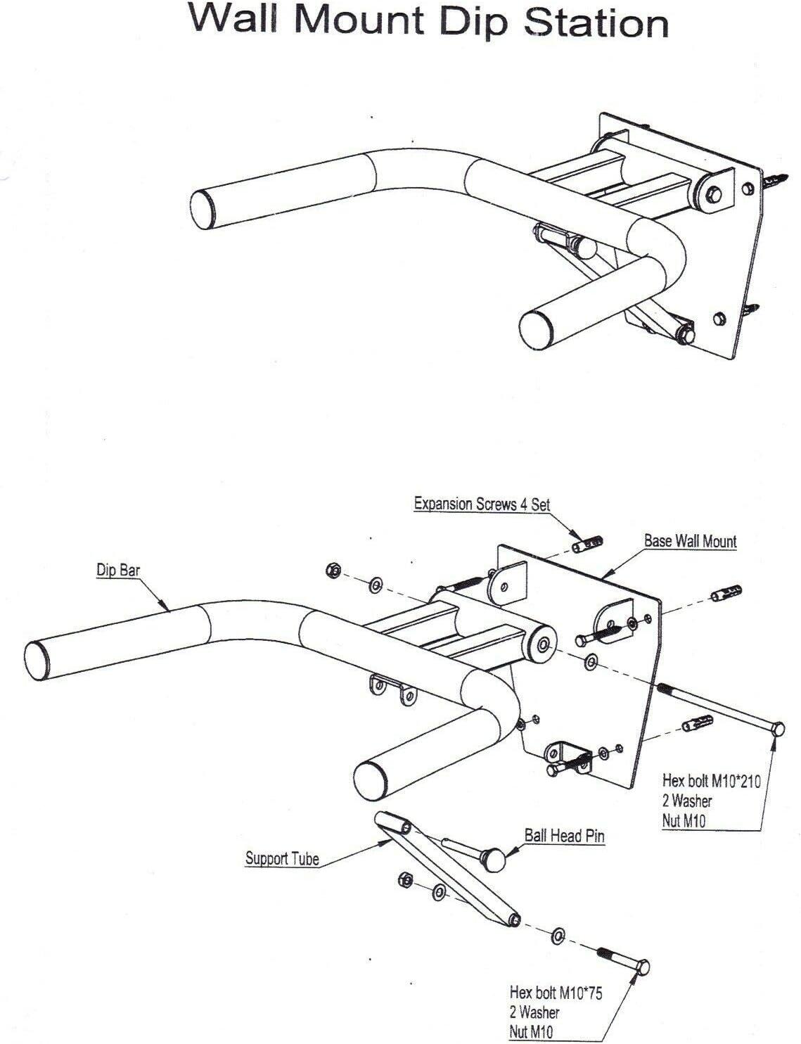 Senshi Japan Wall Mounted Dip Station 6/7