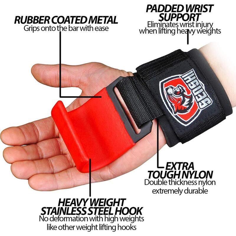 Senshi Japan Weight Lifting Hook Straps SENSHI JAPAN Decathlon