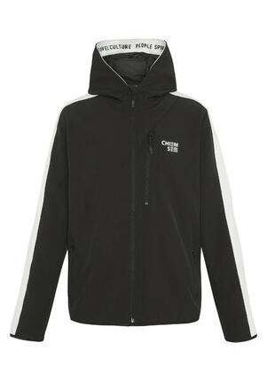 Softshell-Jacke mit Blockstreifen und Retro-Patch