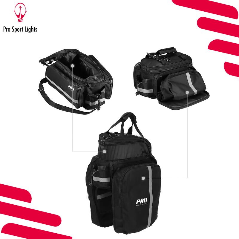 Porte-bagages arrière - 8 à 20 litres - Imperméable avec housse de pluie