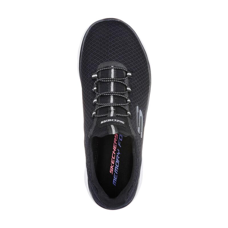 Zapatillas Deportivas Caminar Mujer Skechers 12980_BKW Negras con Cordones