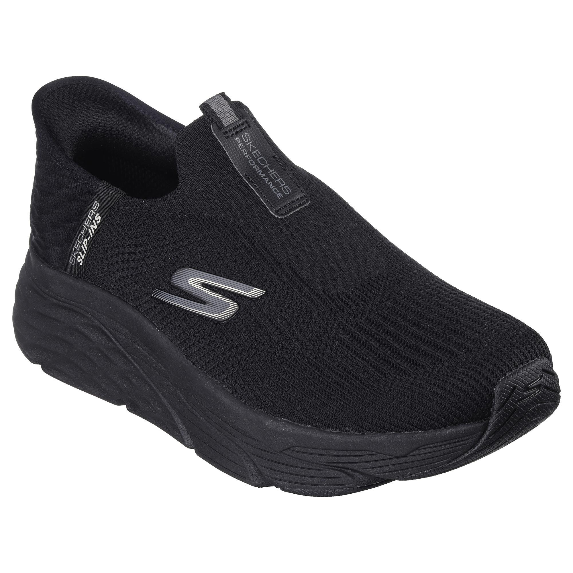 Skechers Negras Zapatos Skechers Hombre Sin Cordones Blancos