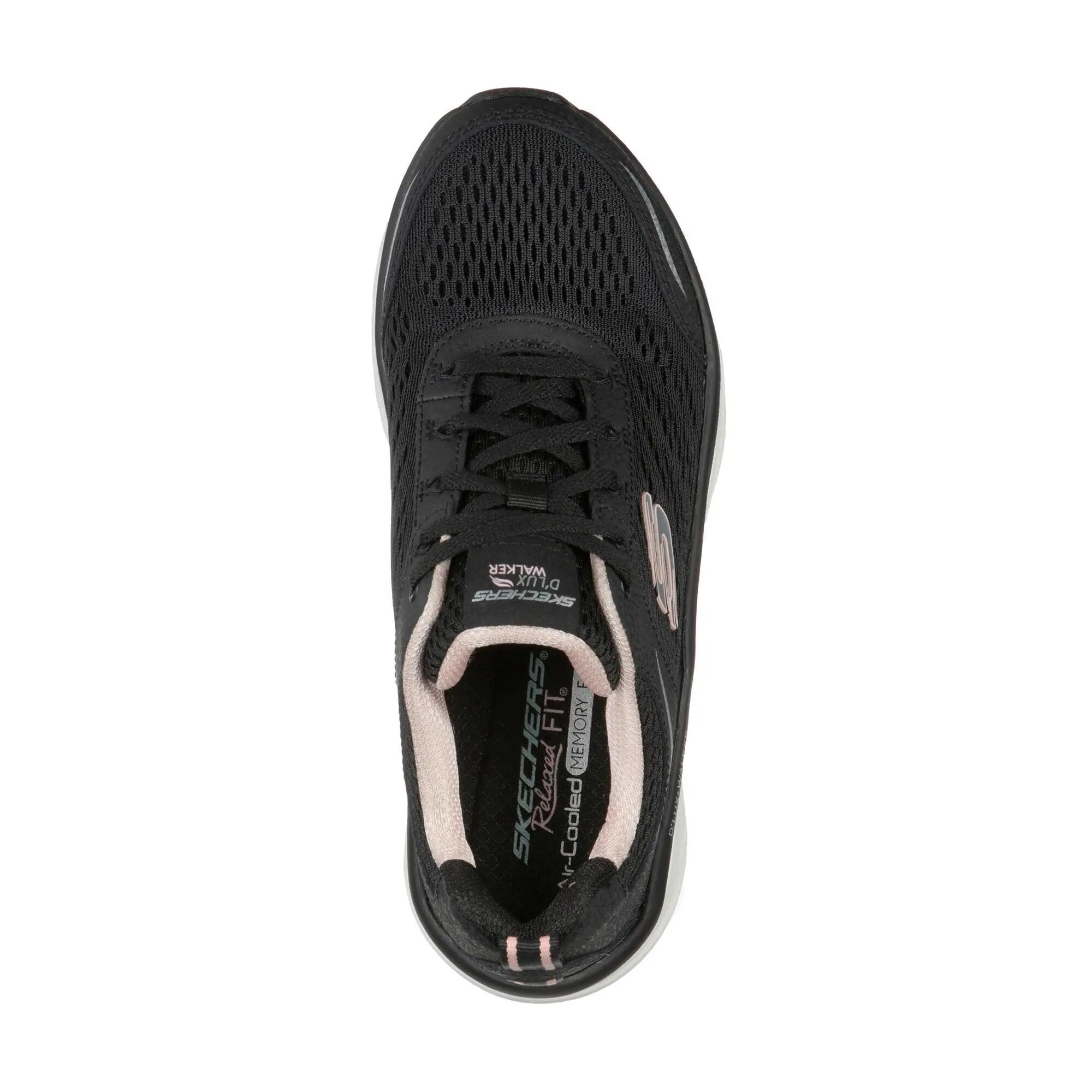 Sapatilhas de Caminhada para Mulher Skechers 149023_Bkpk Pretas com Atacadores 3/4