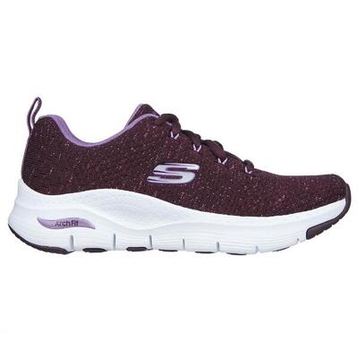 Zapatillas Deportivas Caminar Mujer Skechers 149713_BKW Negras con Cordones