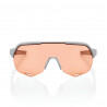 Gafas solares 100% S2 Tacto suave Piedra gris Hiper Coral Lente