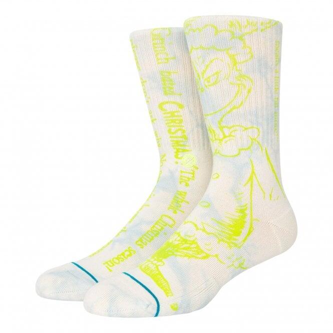 STANCE Stance The Grinch Merry Christmas Crew Socks - Off White