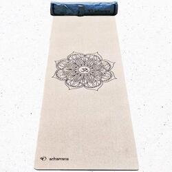 Yogamat natuurrubber en hennep 4,5 mm + Transportzak - Mandala
