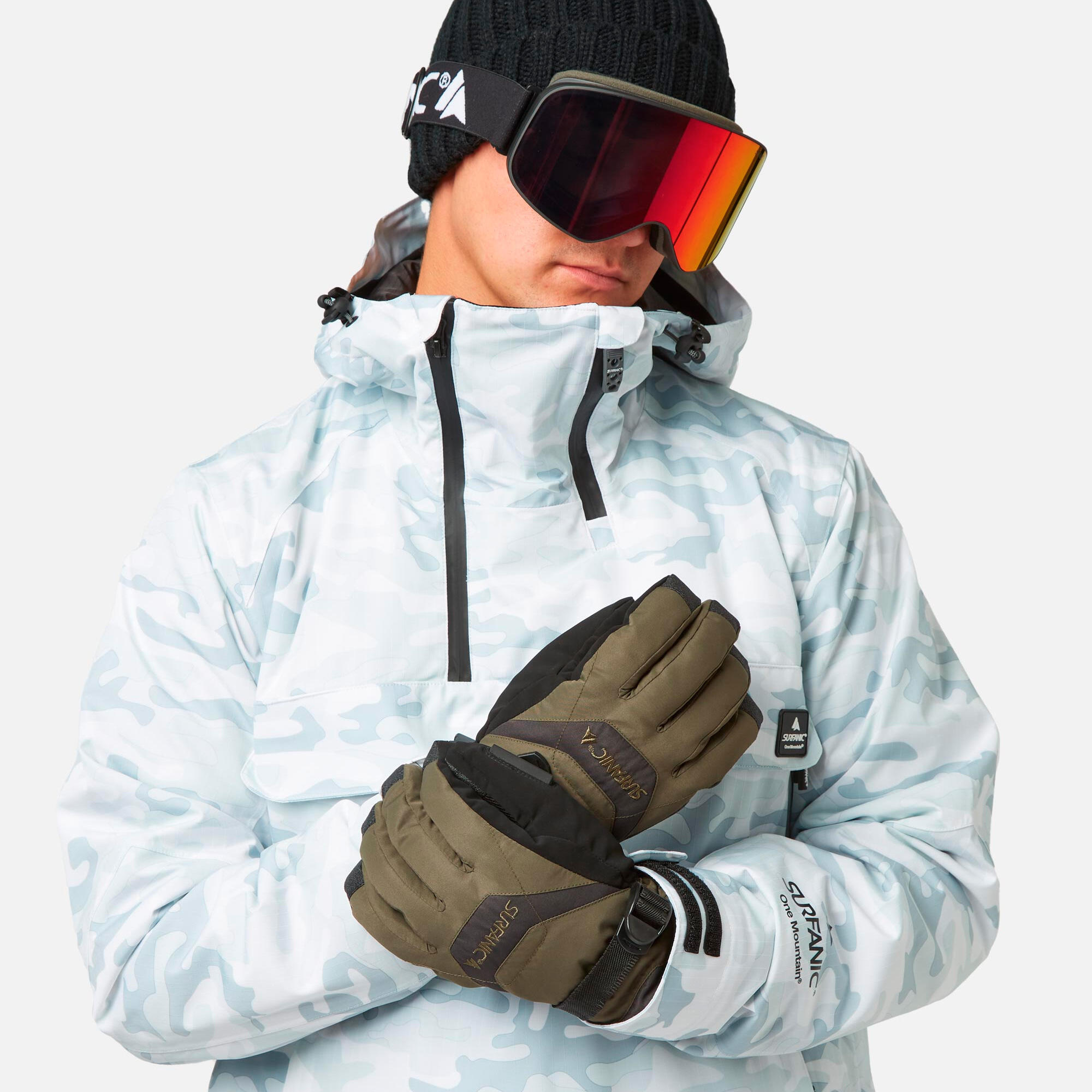 Force Surftex Glove Dark Khaki 2/3