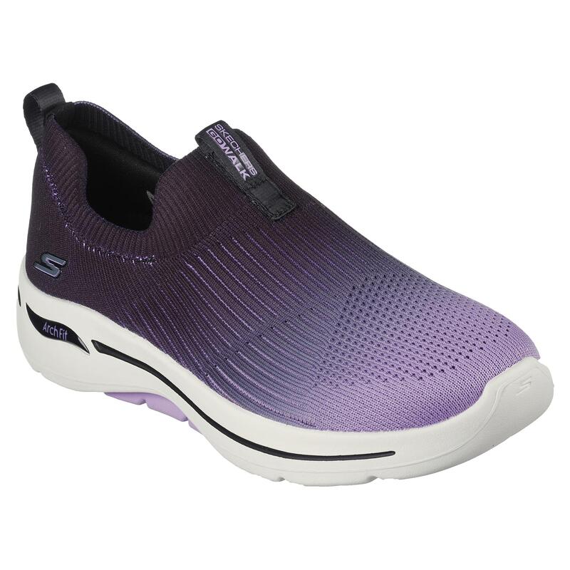 Zapatillas Deportivas Caminar Mujer Skechers 124885_BKLV Moradas sin Cordones