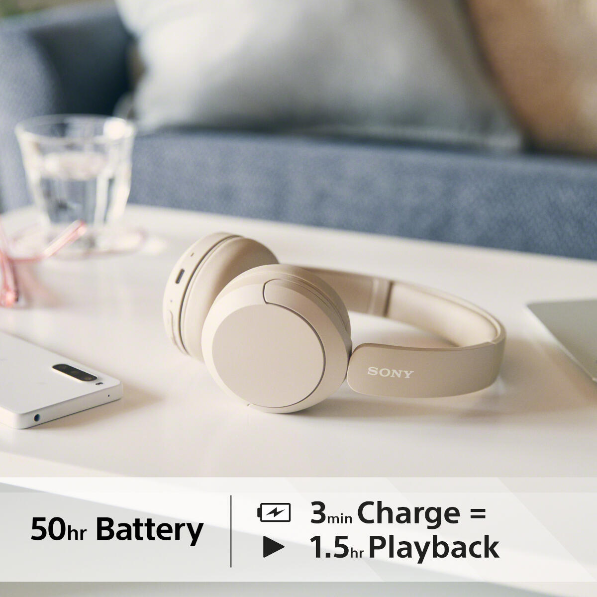 Auriculares inalámbricos Sony WH-CH520/Bluetooth/ Beige 4/5