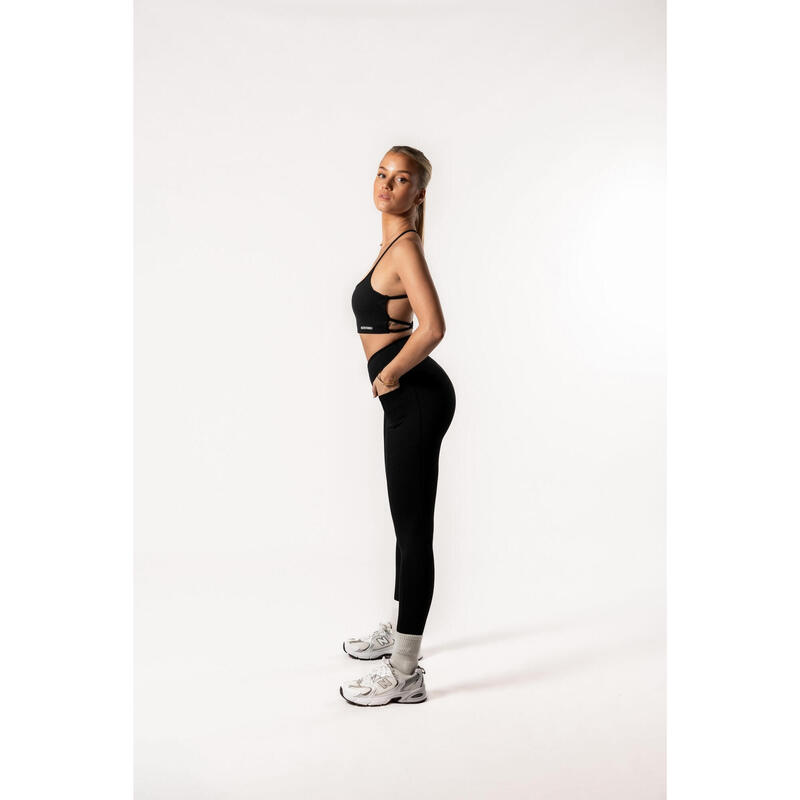 Mallas leggings Luxe Series Fitness Mujer Aesthetic Wolf Negro