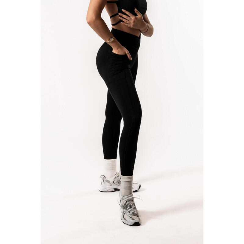 Mallas leggings Luxe Series Fitness Mujer Aesthetic Wolf Negro