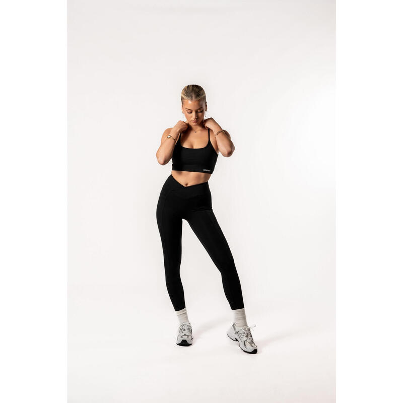 Mallas leggings Luxe Series Fitness Mujer Aesthetic Wolf Negro