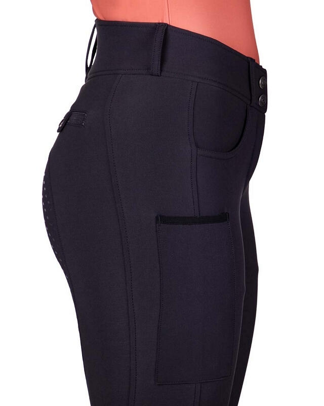 Calças de equitação full grip QHP Kae 4/7