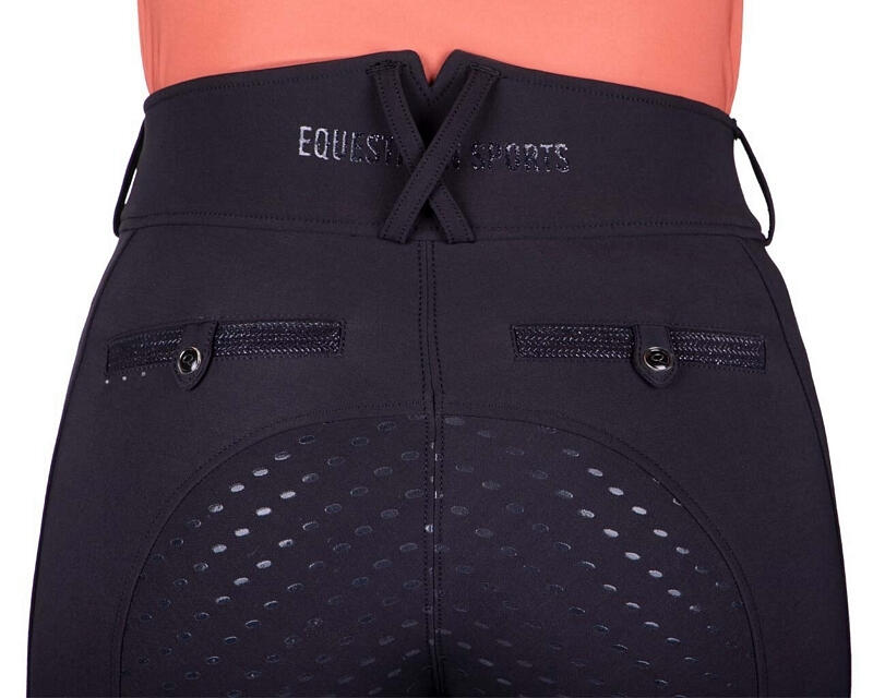 Calças de equitação full grip QHP Kae 3/7