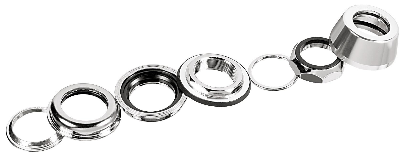 Ergotec Balhoofdset 1 1/8" - Semi-geïntegreerd Aluminium - Zilver 3/4