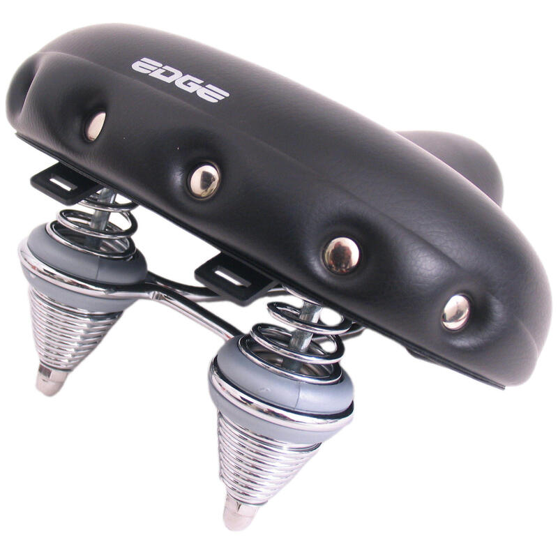 Selle de vélo Edge Urban XL - Noire - Confortable et Étanche