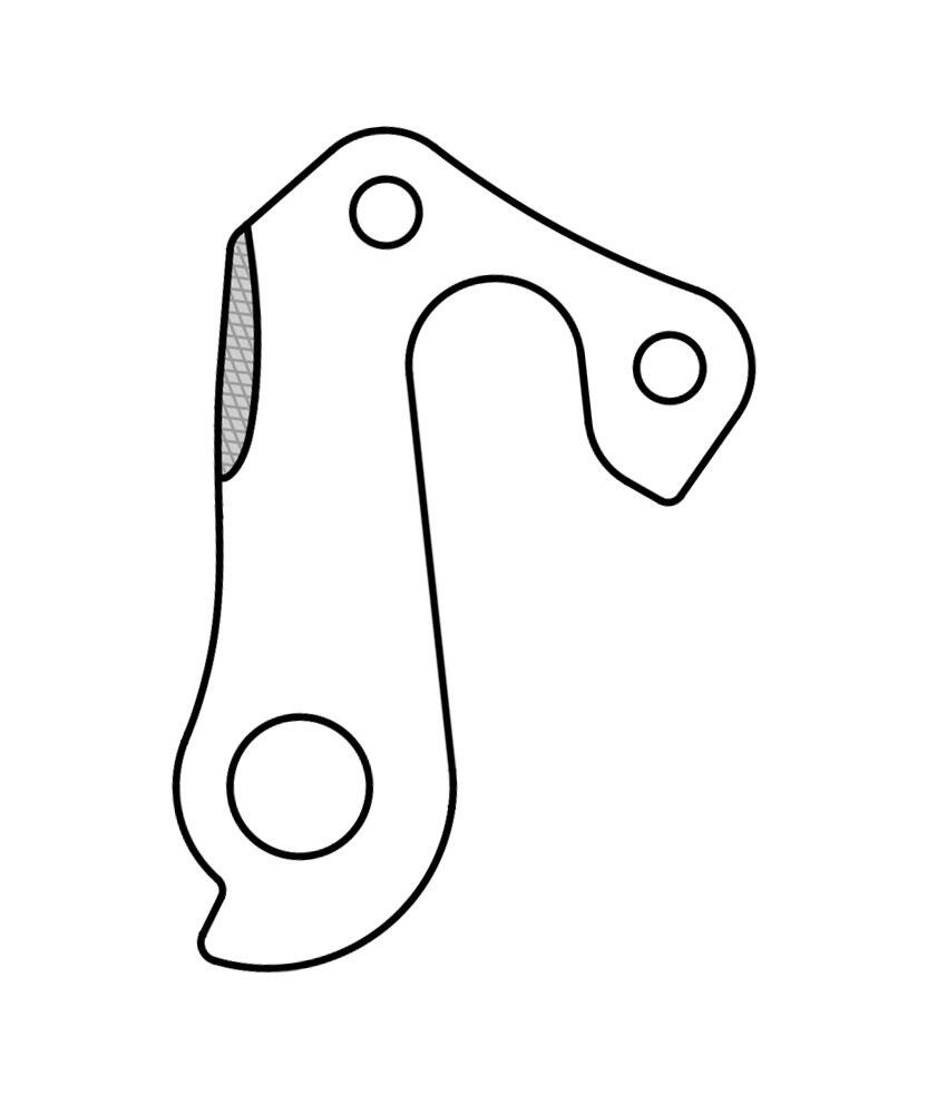 Union Derailleurpad GH-162 voor Lapierre en Koga met schroefset 2/4