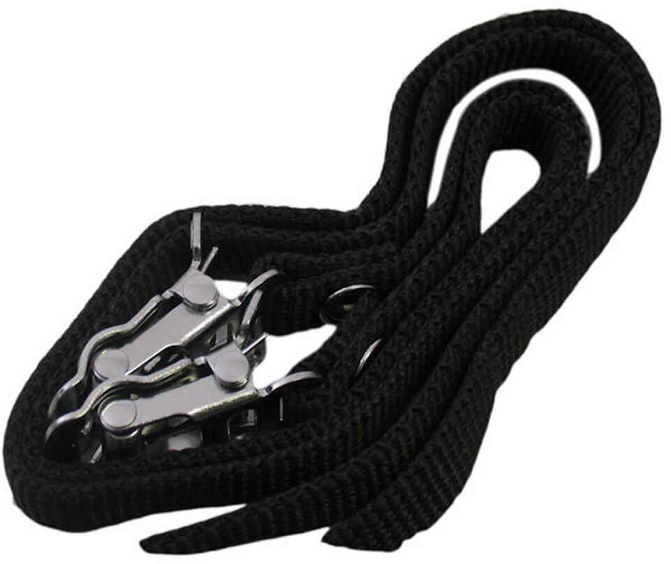 Kante zu Clips -Träger Pedalgurte Nylon - Schwarz 2/2