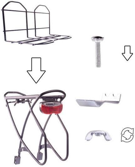 Élargisseur de porte-bagages Simson pour vélo 2/7