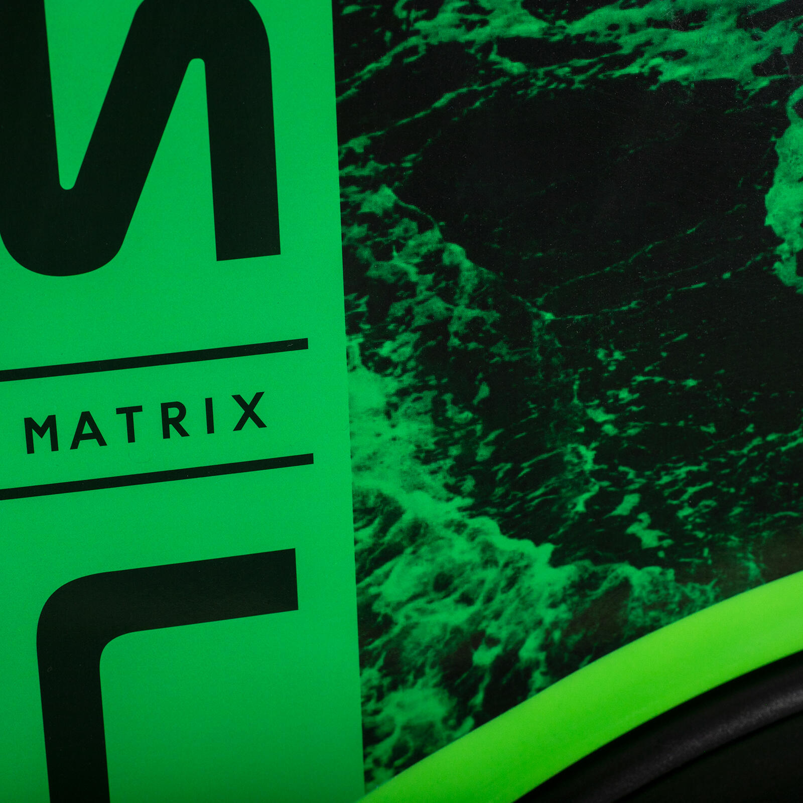 Kneeboard Matrix mit Hacken Wakeboard Kinder/Erwachsene grün 6/7