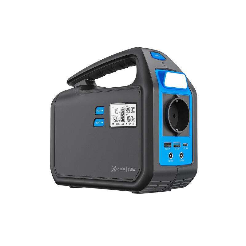 XLayer Mobile Powerstation 150W Black/Blue 42.000 mAh / 155 Wh