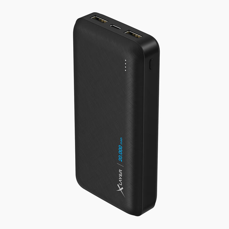 XLayer Powerbank Solid 20.000 mAh Black